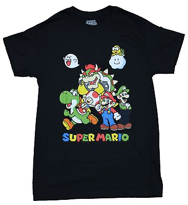 #ad Super Mario Brothers Mens T Shirt Bowser amp; Brothers and More Over Colorful $25.98