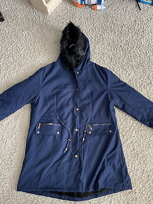 #ad Womens Lined Hooded Long Coat Overcoat Winter Warm Parka Jacket READ $32.00