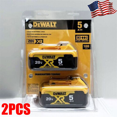 #ad 2Pack Dewalt DCB205 20V MAX XR 5.0 Ah Compact Power Tool Battery Original New US $73.00