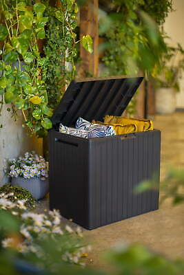 #ad Box Brown 30 Gallon Resin Deck Box for Patio Furniture Outdoor Toys $36.19
