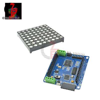 #ad 5mm 8*8 RGB Dot Matrix LED Display Shield Matrix Driver shield for Arduino DIY $4.78