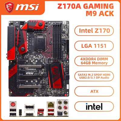 #ad MSI Z170A GAMING M9 ACK Motherboard ATX Intel Z170 LGA1151 DDR4 SATA3 HDMI SPDIF $158.00