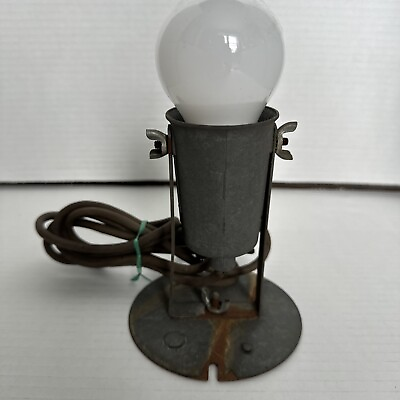 #ad Vintage Lamp Rotating Metal Base Replacement Part $10.00