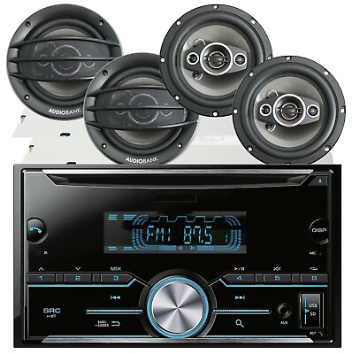 #ad STX Double DIN CD MP3 Radio Head Unit Car Receiver 4x AB 630 800W 6.5quot; Speakers $119.99
