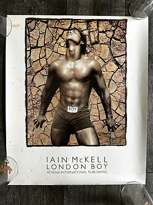 #ad Hot Guy Vintage Poster Male Model IAIN MCKELL London Boy Litho 1988 Gay Interest $32.00