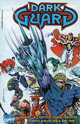 #ad 1993 DARK GUARD Marvel Comic Promo PRINT AD WALL ART UK#x27;S HOTTEST CHARACTERS $19.49
