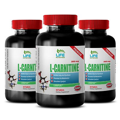 #ad carnitine protein L CARNITINE 500mg 3 Bottles blood pressure support $52.72