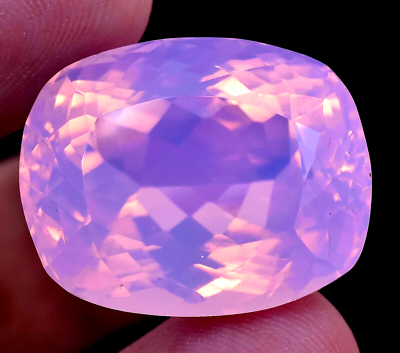 #ad 76.80 Ct. Large Ethiopian Natural Purple Pink Opal Cushion Cut Loose Gemstone $30.35
