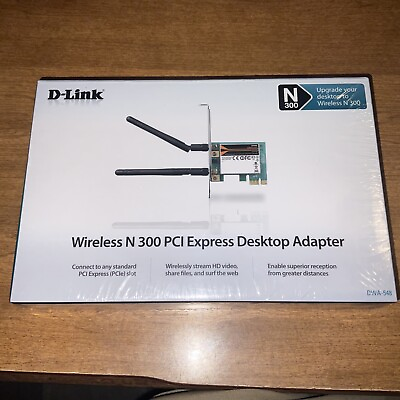 #ad Dlink Wireless N 300 Pci Express Desktop Adapter Wifi New $14.00