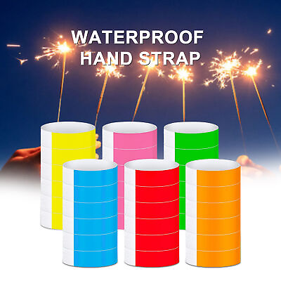 #ad 600pcs Hand Band Disposable Decorative Vibrant Colors Paper Wristband Easy Paste $17.87