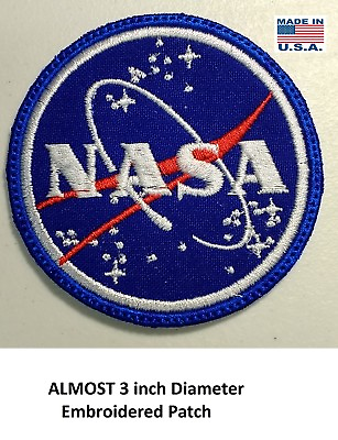 #ad NASA EMBROIDERED PATCH IRON ON FREE SH $4.99