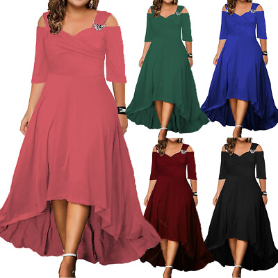 #ad Plus Size L 5XL Women Maxi Dress Ladies Evening Cocktail Party Swing Ball Gown $6.05