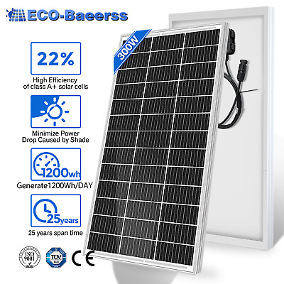 #ad 300W Solar Panel 12V Monocrystalline Solar Panel for Home RV Trailer Off Grid $158.39