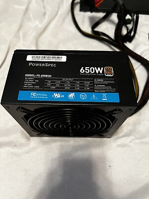 #ad #ad PowerSpec Gaming PS 650BSM 80 Plus Bronze 650W Switching Power Supply NICE UNIT $37.99