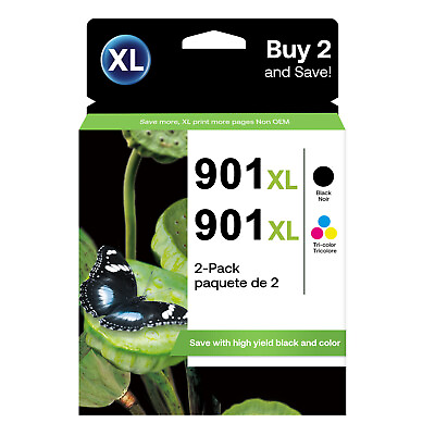 #ad 901XL 901 XL Ink Cartridge For HP Officejet 4500 J4540 J4550 J4580 J4640 Printer $10.80