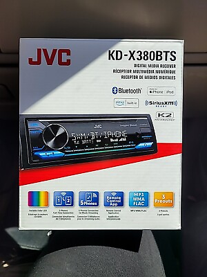 #ad JVC KD X380BTS Digital Media Car Receiver Bluetooth USB SiriusXM New In Box $64.99