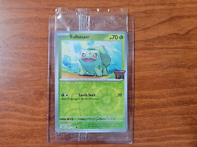 #ad Bulbasaur 001 165 Pokemon TCG Scarlet amp; Violet 151 Best Buy Stamped Promo SEALED $13.95