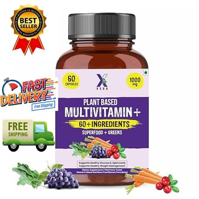#ad Plant Based Multivitamin 60 Ingredients With Vitamins 60 Veg Capsules f s $24.78