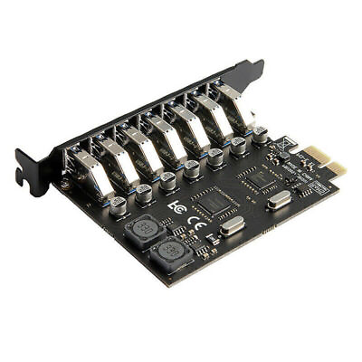 #ad PCI E Express To USB 3.0 Expansion Card Adapter 7 Ports Hub External Controller $22.00