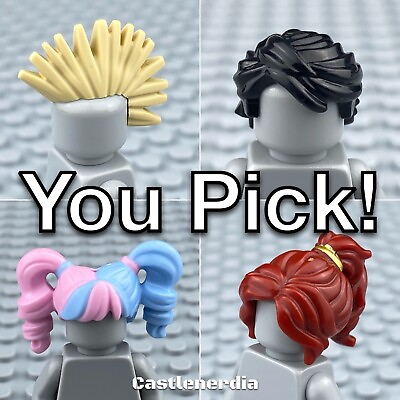 #ad LEGO Minifigure Hair Pieces Parts Male Female Boy Girl Long Short YOU PICK $1.99