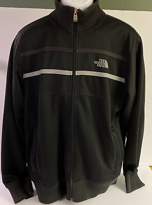 #ad The North Face Mens Black Polyester Full Zip Jacket Size L EUC FREE SHIPPING $29.99