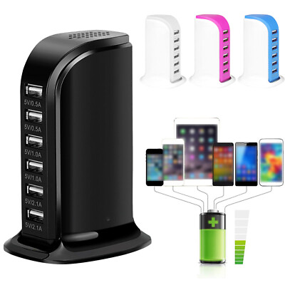 #ad Multi Port USB Charger Charging Station Desktop Hub for iPhone Samsung Universal $8.90