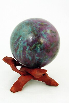 #ad BUTW Ruby In Kyanite Healing Crystal 84mm Sphere Fertility Lapidary 1327R $215.99