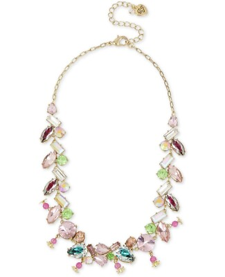 #ad $68 Betsey Johnson multi crystal beaded necklace #5 $58.41