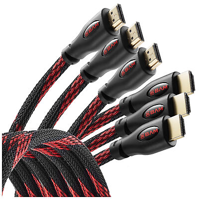 #ad 3 Pack High Speed 4K HDMI Cables $11.99