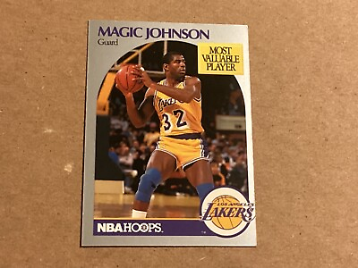 #ad Magic Johnson 1990 MVP NBA Hoops Card #157 Ultra Rare Star Grade Ready Mint $4.99