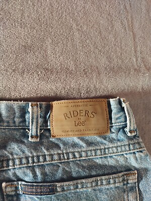 #ad Vintage Lee Riders Jeans Mens 36x32 Medium Wash Denim Bootcut Cowboy Distressed $19.99