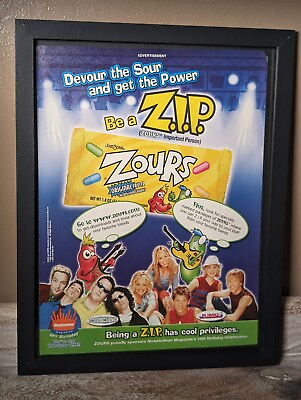 #ad Vintage Zours Candy Promo Ad Print Poster Wall Art 6.5 10in $14.99