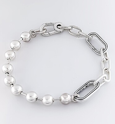 #ad 100% Authentic 925 Silver PANDORA ME Metal Bead amp; Link Chain Bracelet 592793C00 $102.00