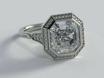 #ad Art Deco Vintage Style 3Ct Lab Created Diamond Engagement 14k White Gold FN Ring $81.20