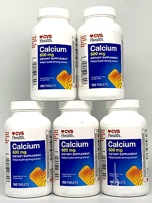 #ad Calcium 600 Mg 5 Pack x 150 Tablets Each Exp 7 24 Promotes Bone Health; $11.94