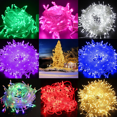 #ad Fairy String Lights 500 LED Christmas Tree Wedding Xmas Party Decor Outdoor USA $8.59