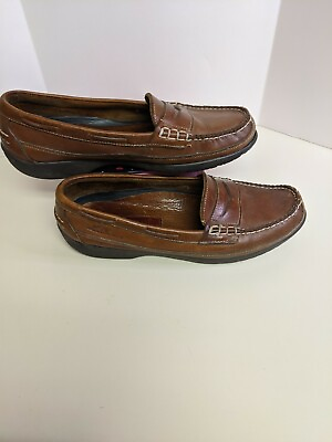 #ad H.H. Brown Road Mocs Leather Penny Loafers Dress Shoes B8541 Sz 9.5 M Men’s $32.00