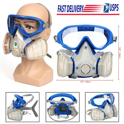 #ad Full Face Gas Mask Respirator Painting Spraying Respirator Facepiece Reusable US $15.99
