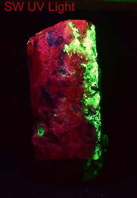 #ad 1854 Gram Terminated Fluorescent Scapolite Crystal W Unknown Green Fluorescent $499.99