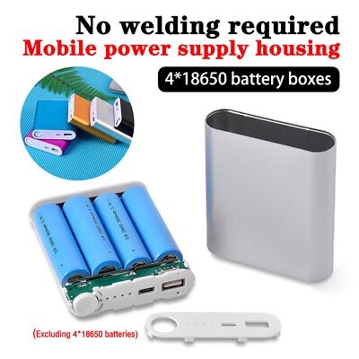 #ad USB 4Slot Power Bank Battery Box for Mobile Phone Charger DIY Shell Storage Case $8.54