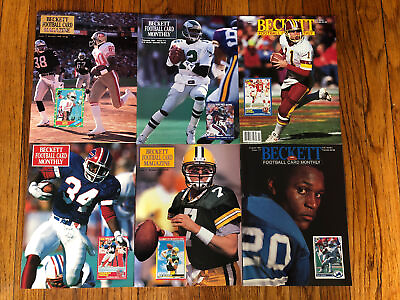 #ad Lot Beckett Football Card Magazine Issues ##x27;s 7 12 17 23 7 11 Vintage 90#x27;s $24.98