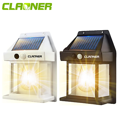 #ad CLAONER Solar Wall Light Outdoor Motion Sensor Fixture Lantern LED Security Lamp $16.99