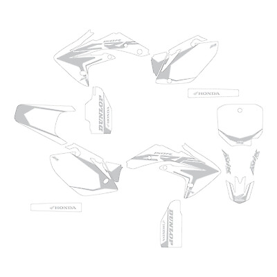 #ad #ad Honda CRF150R full graphic kit silver white 2007 2023 FREE SHIPPING $160.00