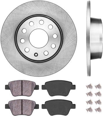 #ad Callahan Rear Brake Disc Rotors and Ceramic Brake Pads Hardware Brake Kit for $120.99