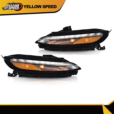 #ad Fit For 2014 2018 Jeep Cherokee LED DRL Front Turn Signal Lights Lamps Chrome $179.49