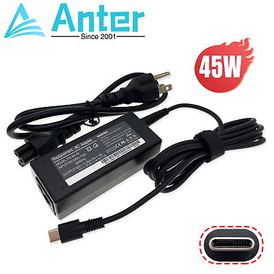 #ad AC Adapter Power Supply For HP Chromebook x360 11 G1 G2 EE Laptop USB C Charger $12.99