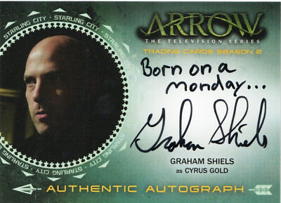 #ad Arrow Season 2 Autograph Auto Card GS Graham Shiels as Cyrus Gold INSCRIPTION $49.99
