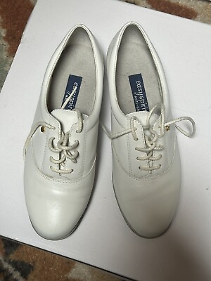 #ad Easy Spirit Anti Gravity Women#x27;s Size 5.5 B White Leather Shoes $18.00