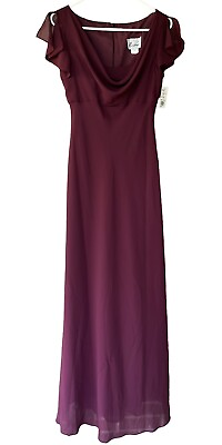 #ad #ad Vintage Women’s Dress Gown Wine Formal Party Elegant Drape USA Size 6 NWT New $20.00