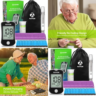 #ad Blood Sugar Glucose Meter Diabetes Test Kit Tester Diabetic Strips Glucometer $32.98
